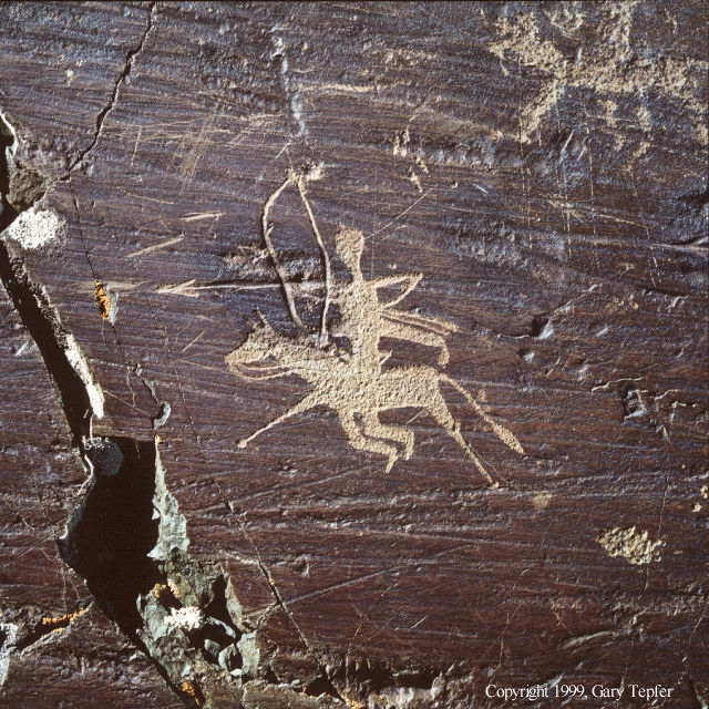 Mounted Archer Petroglyph, Tsagaan Gol
