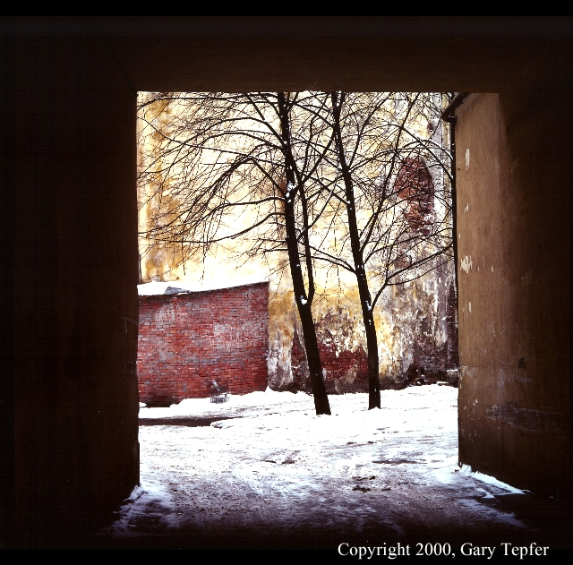Snowy Courtyard, St. Petersburg