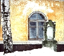 Window Birch Tree, Gravestonem Alexander Nevsky Monestary St. 