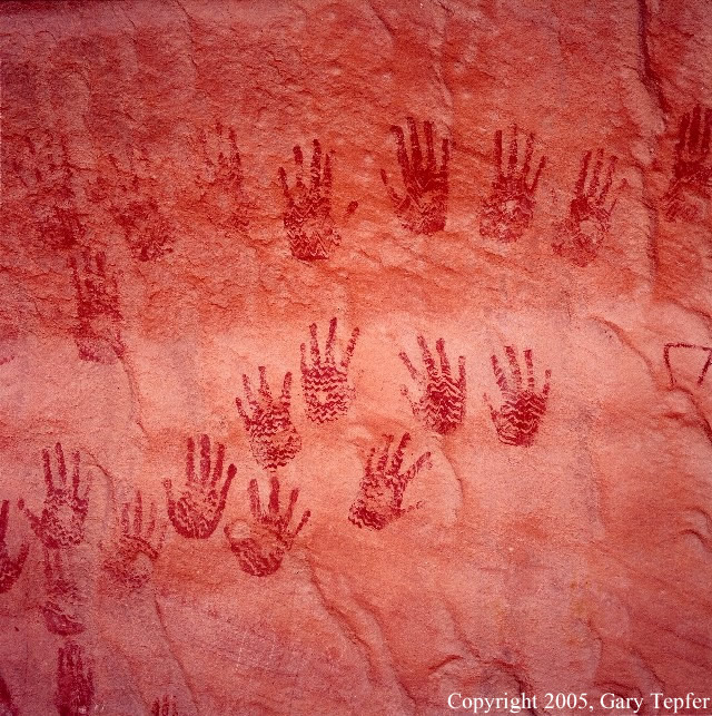 Hands Pictograph at Round Rock