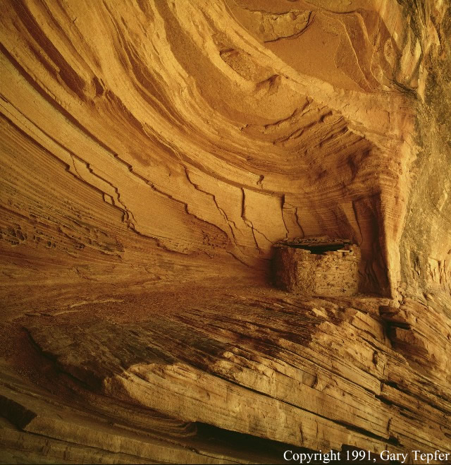 Sandstone Alcove, Navajo Food Storage